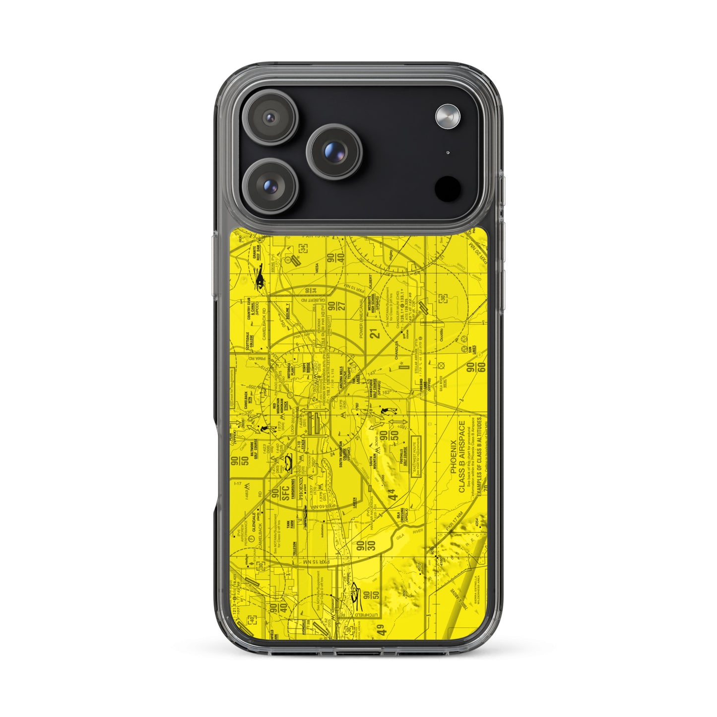 Phoenix TAC Chart clear case for iPhone (yellow)