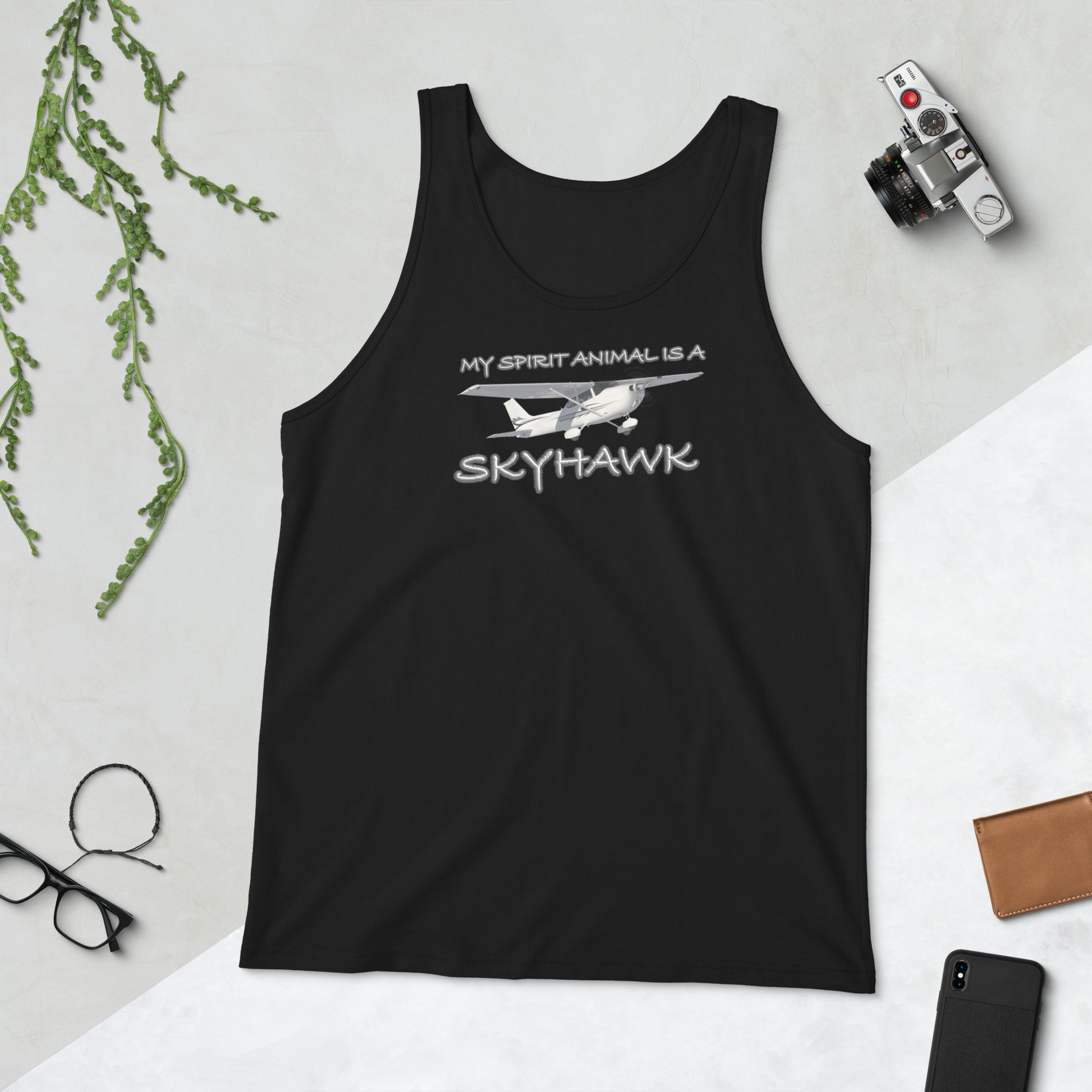 My Spirit Animal is a Skyhawk unisex tank top