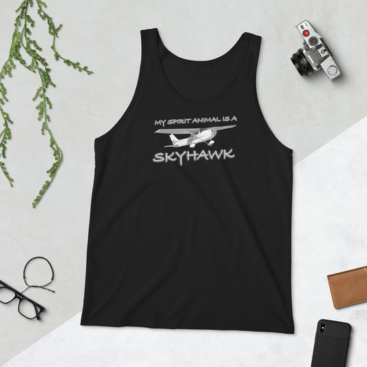 My Spirit Animal is a Skyhawk unisex tank top