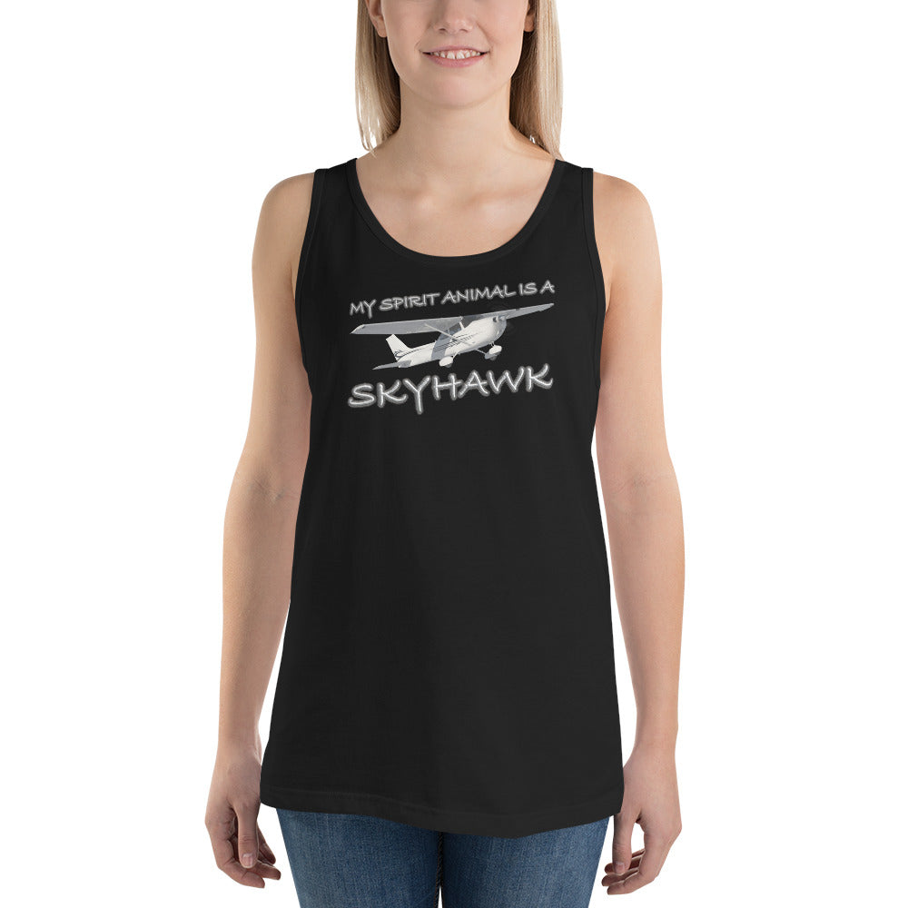My Spirit Animal is a Skyhawk unisex tank top