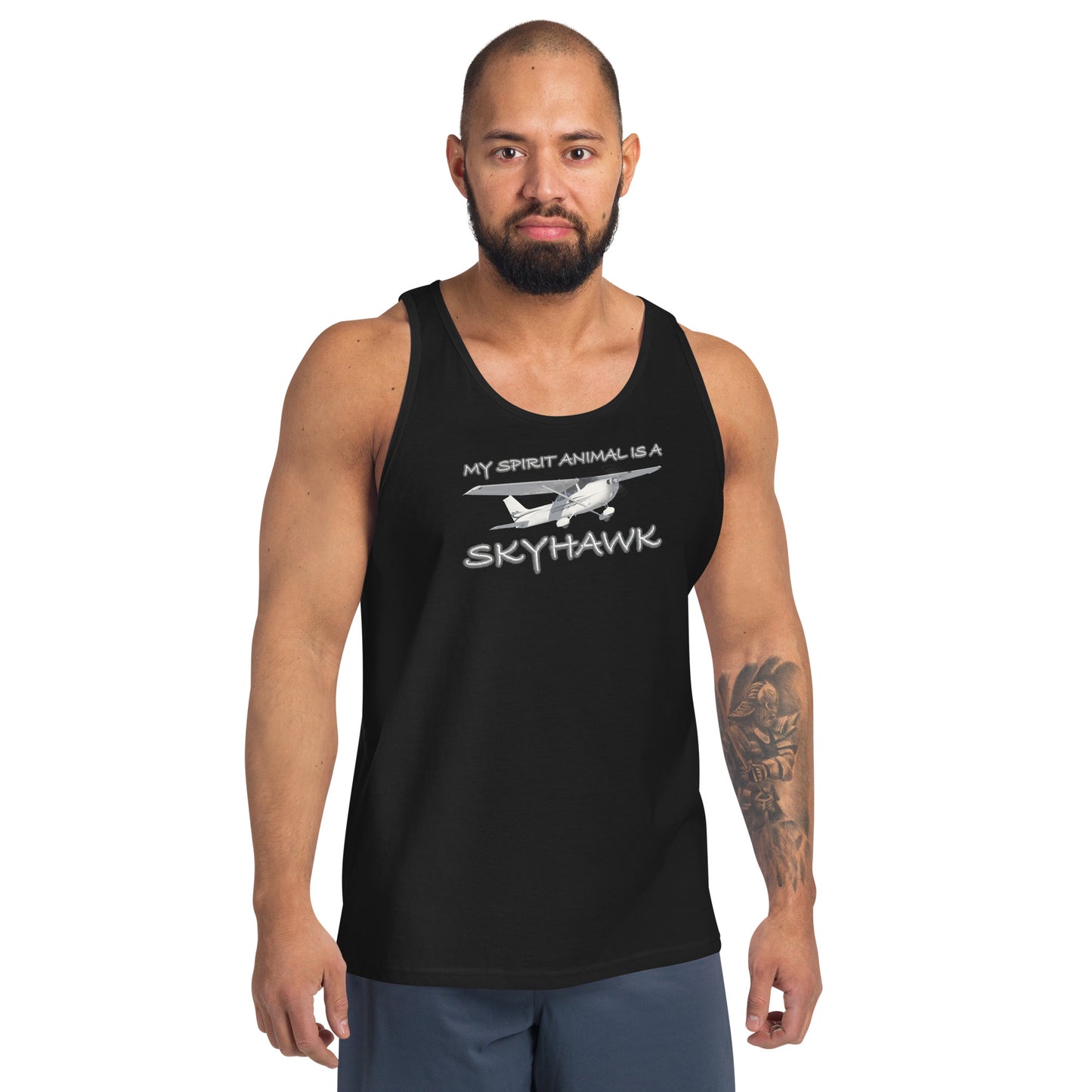 My Spirit Animal is a Skyhawk unisex tank top