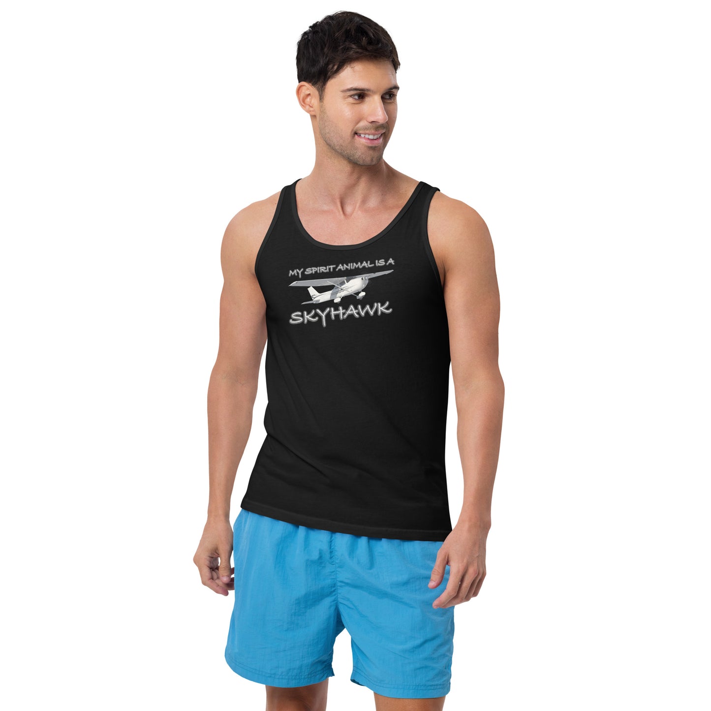 My Spirit Animal is a Skyhawk unisex tank top