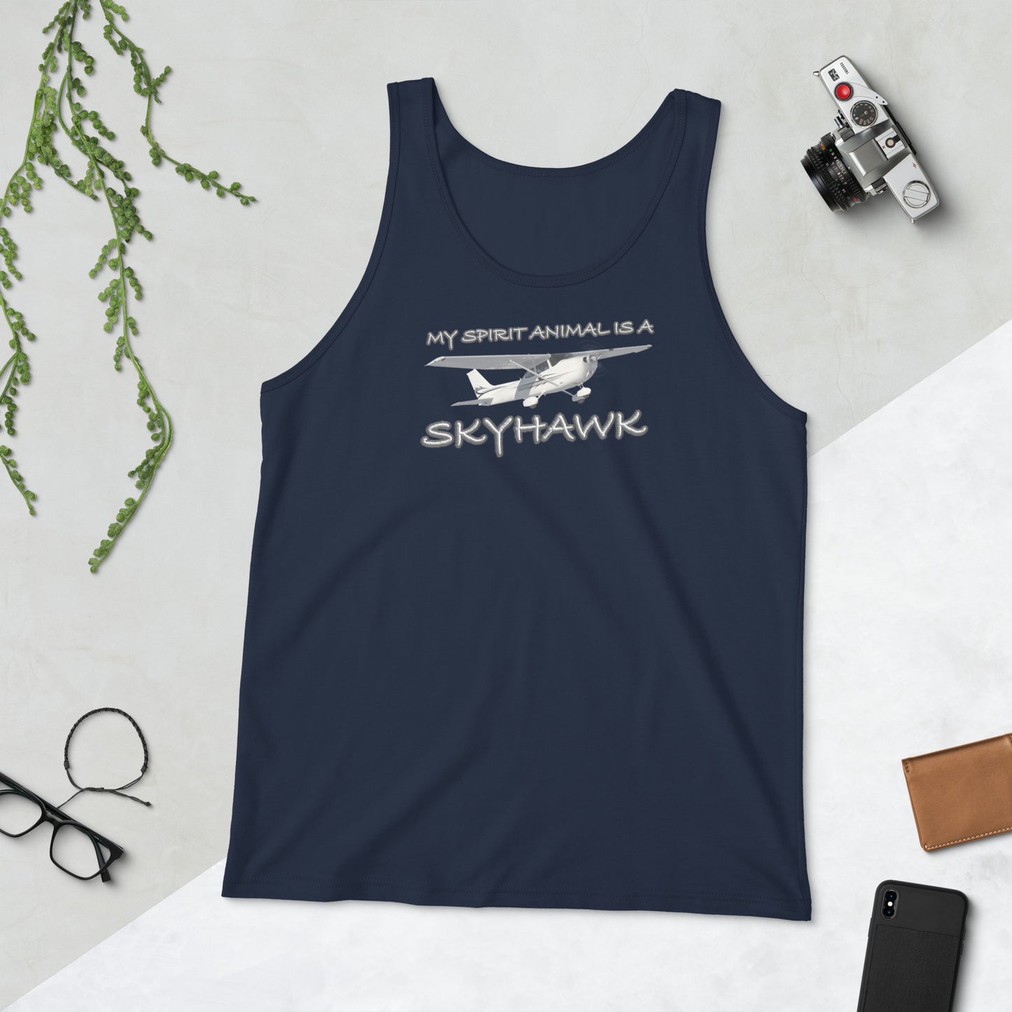 My Spirit Animal is a Skyhawk unisex tank top
