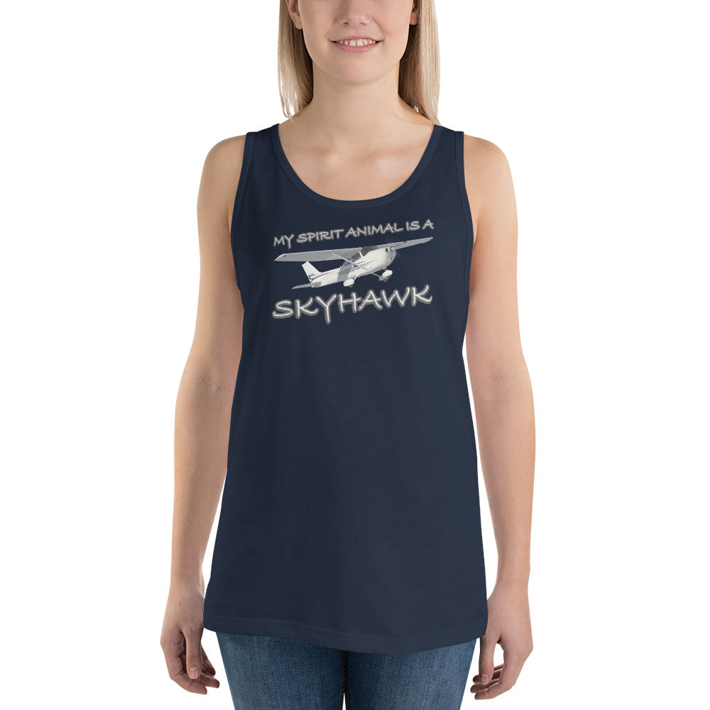 My Spirit Animal is a Skyhawk unisex tank top