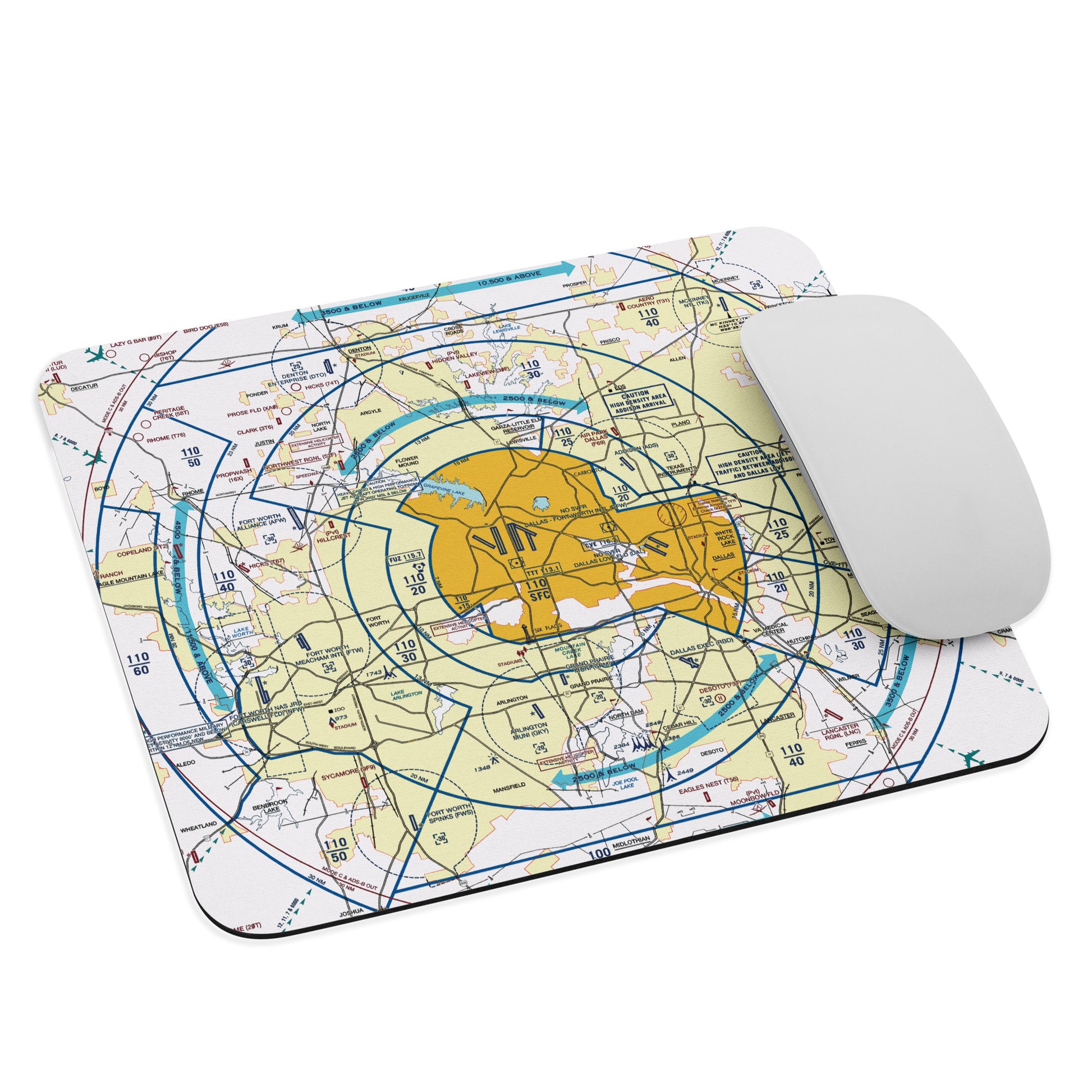 Dallas - Ft. Worth Flyway Chart mouse pad