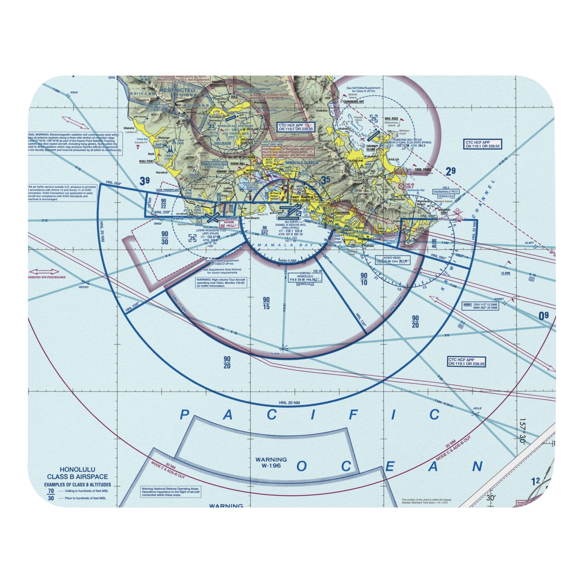 Honolulu Sectional Chart mouse pad