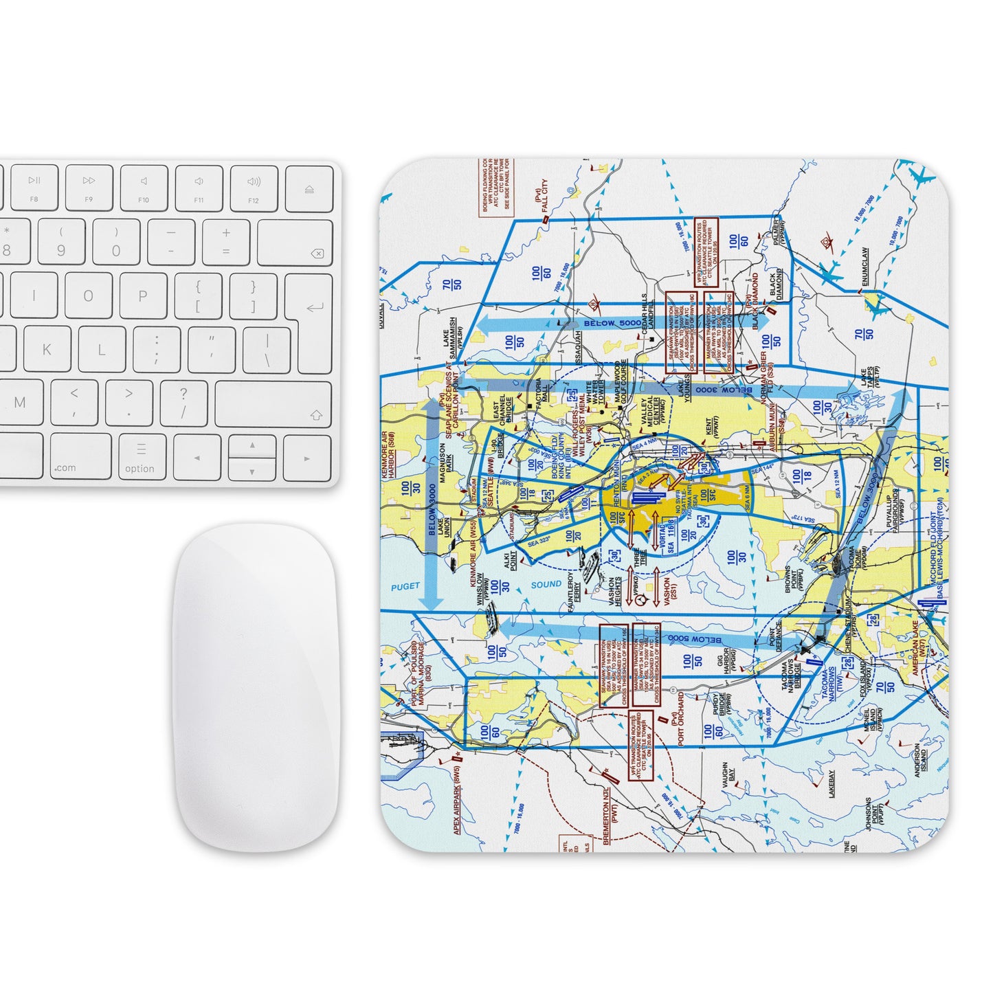 Seattle Flyway Chart mouse pad