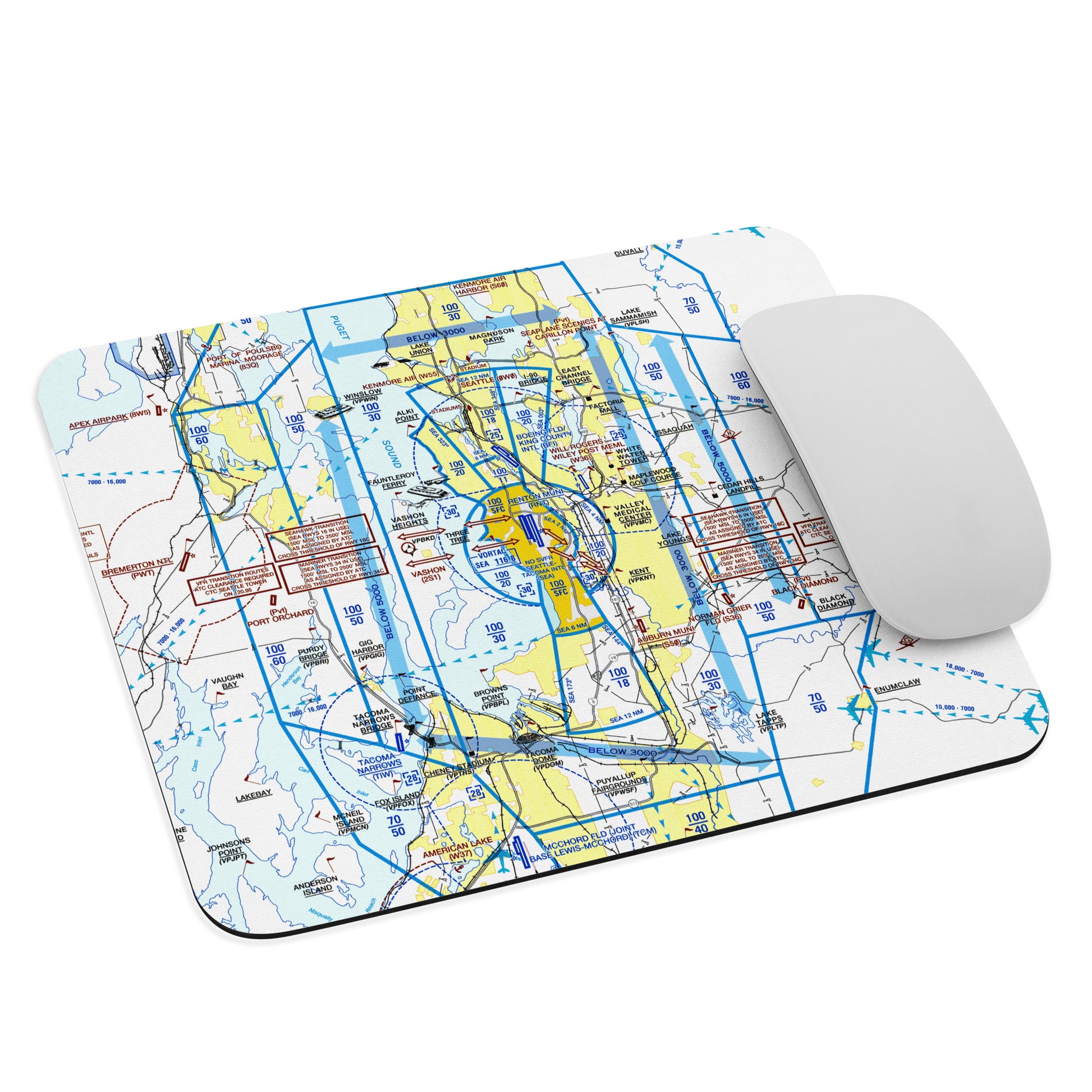 Seattle Flyway Chart mouse pad
