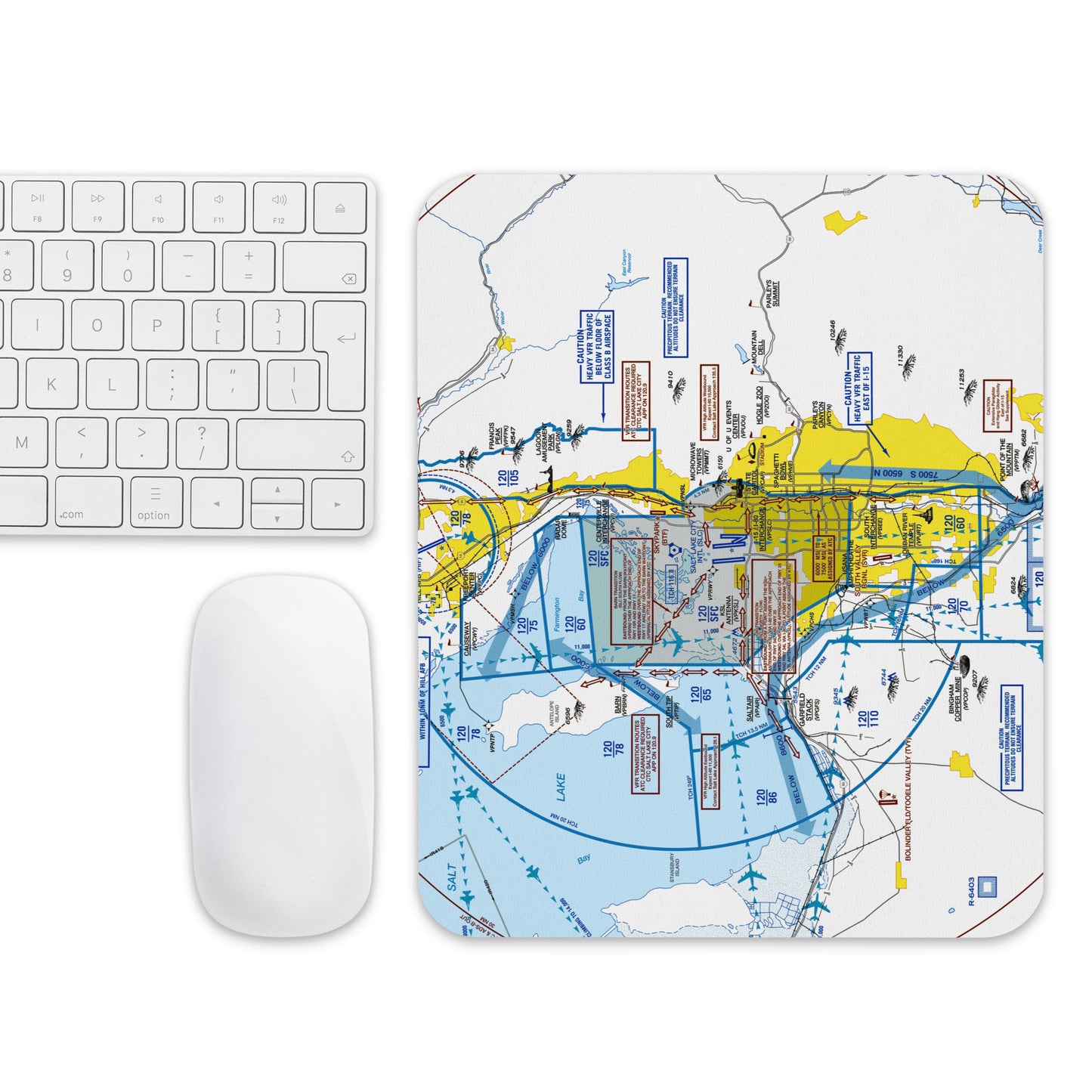 Salt Lake City Flyway Chart mouse pad