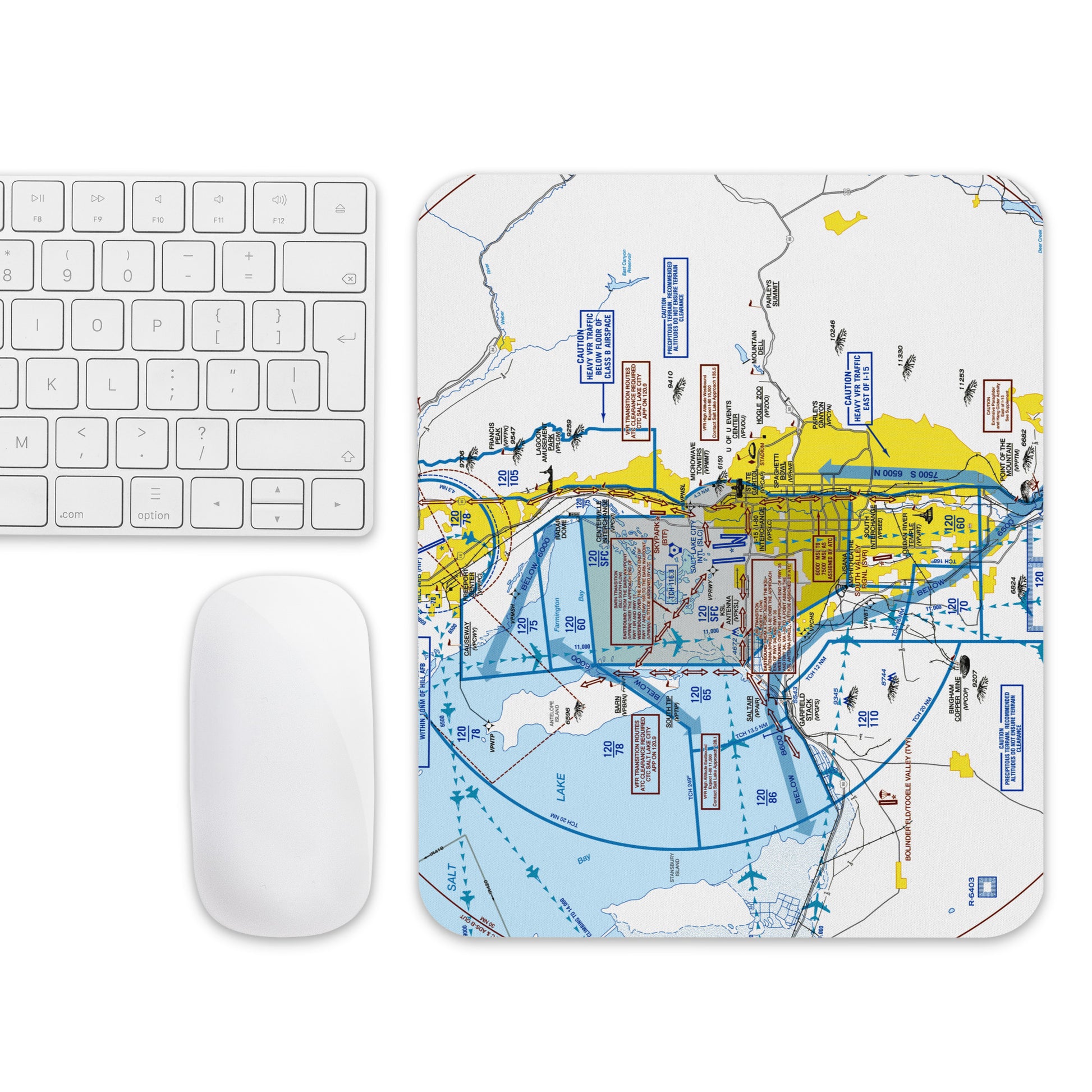 Salt Lake City Flyway Chart mouse pad