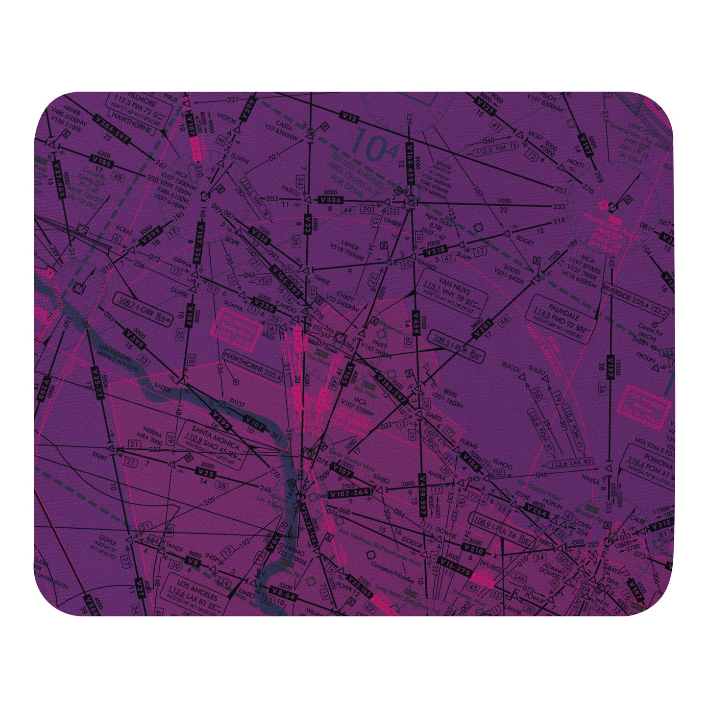Enroute Low Altitude Chart mouse pad (ELUS3/purple)