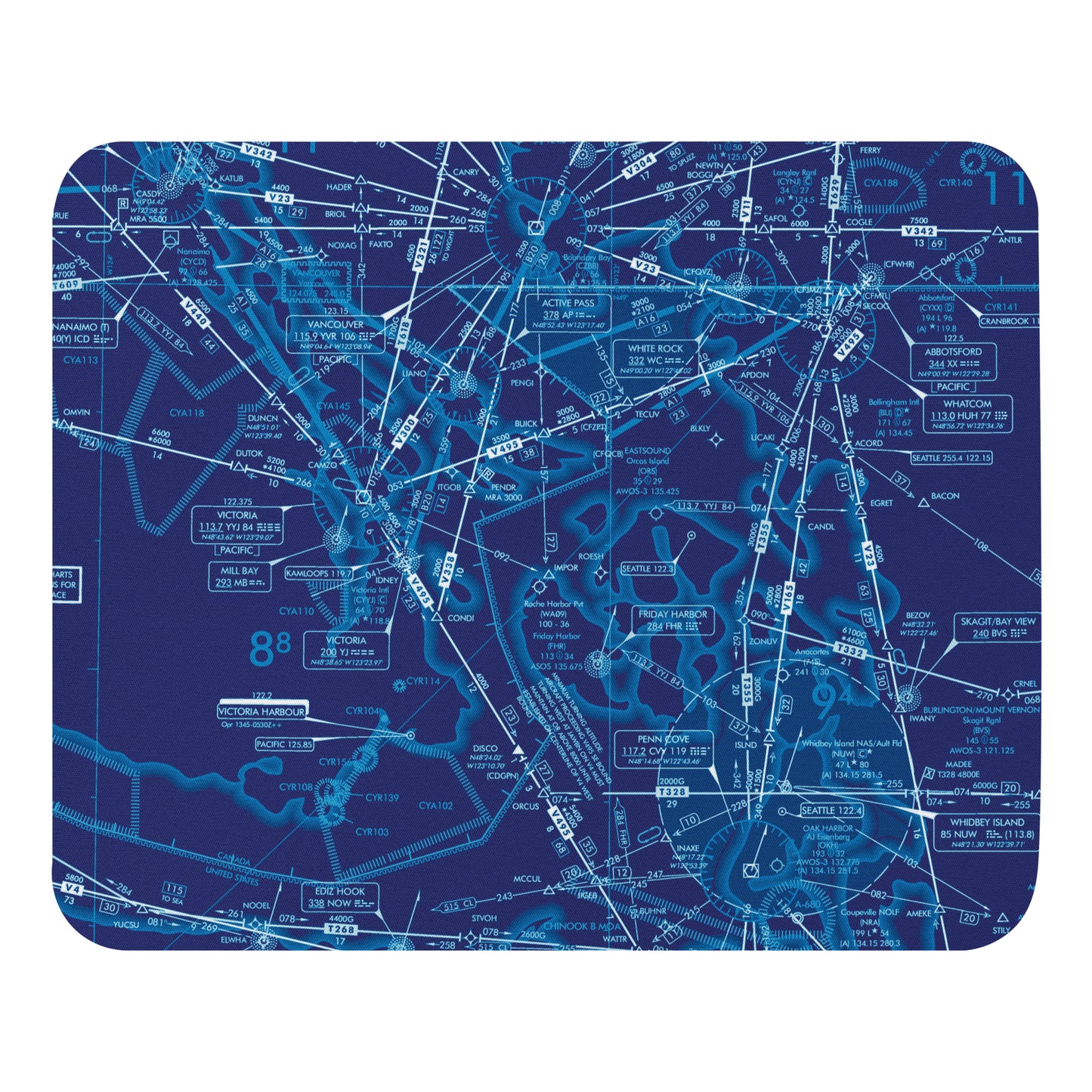 Enroute Low Altitude Chart mouse pad (ELUS1/blue)