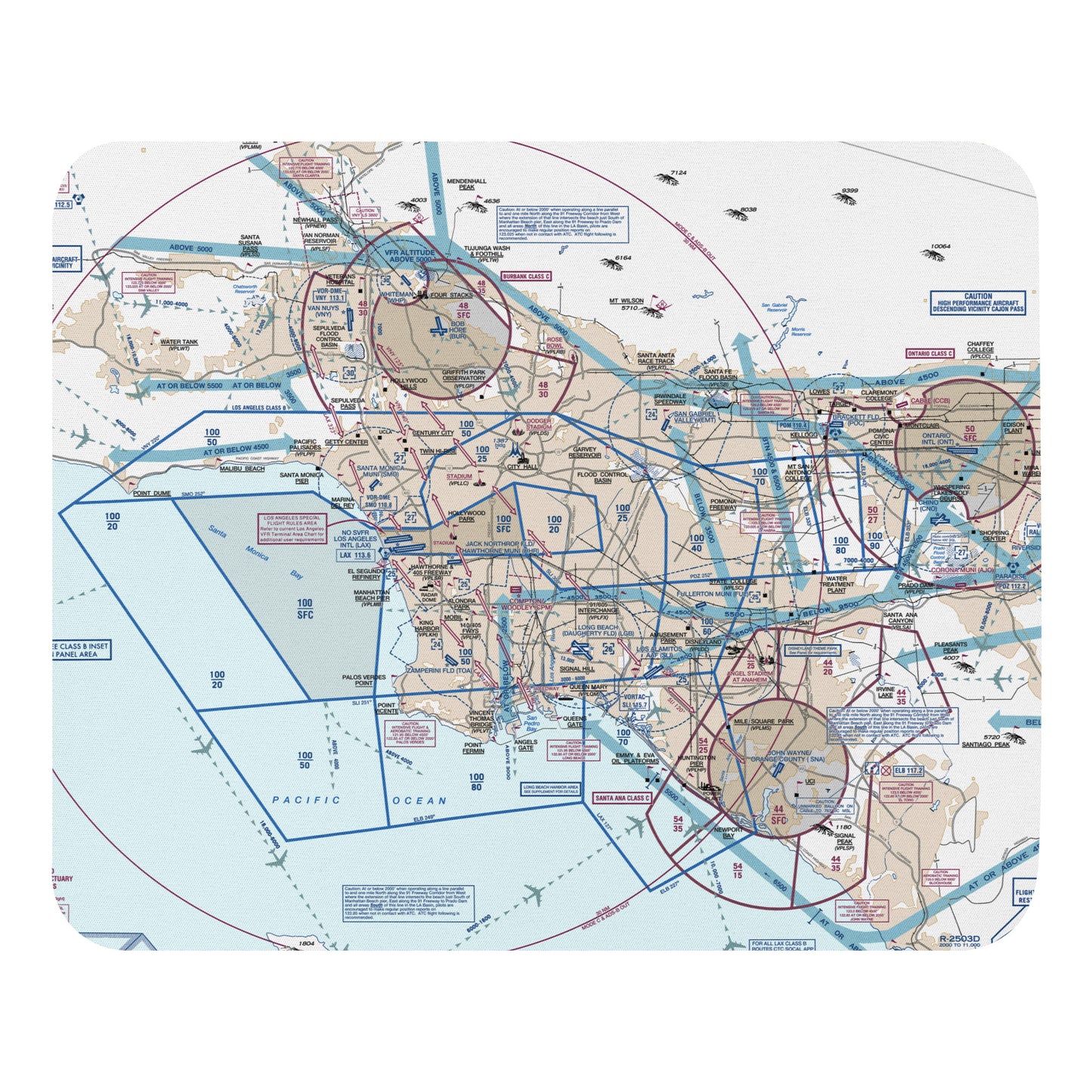 LAX Flyway Chart mouse pad