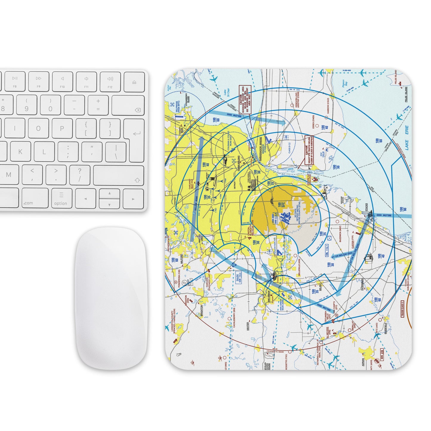 Detroit Flyway Chart  mouse pad