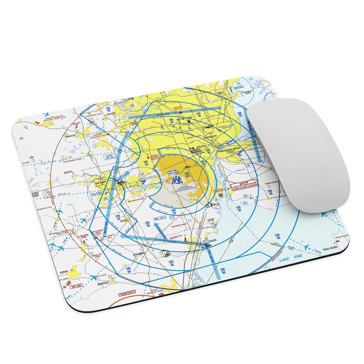 Detroit Flyway Chart mouse pad