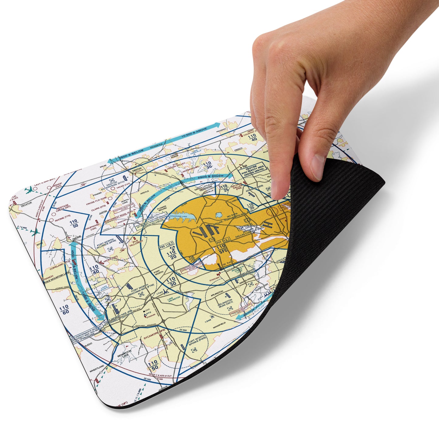 Dallas - Ft. Worth Flyway Chart mouse pad