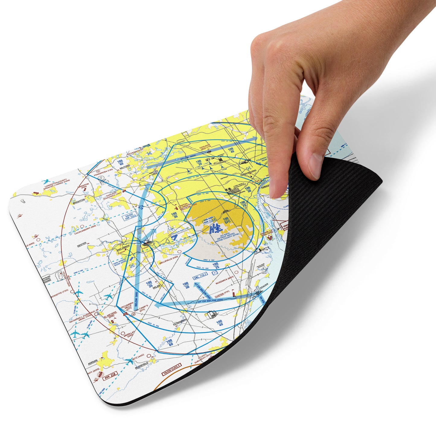 Detroit Flyway Chart mouse pad