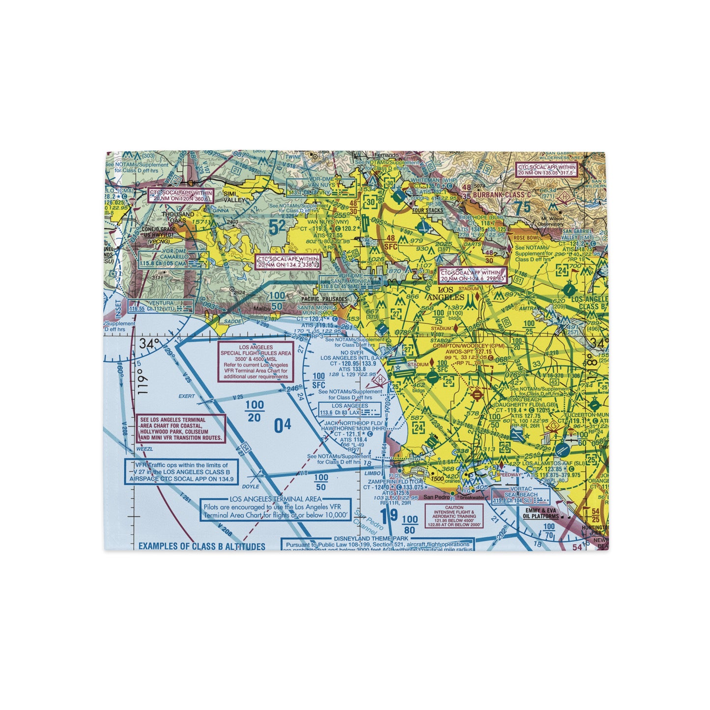 LAX TAC Chart kitchen placemat set of 4