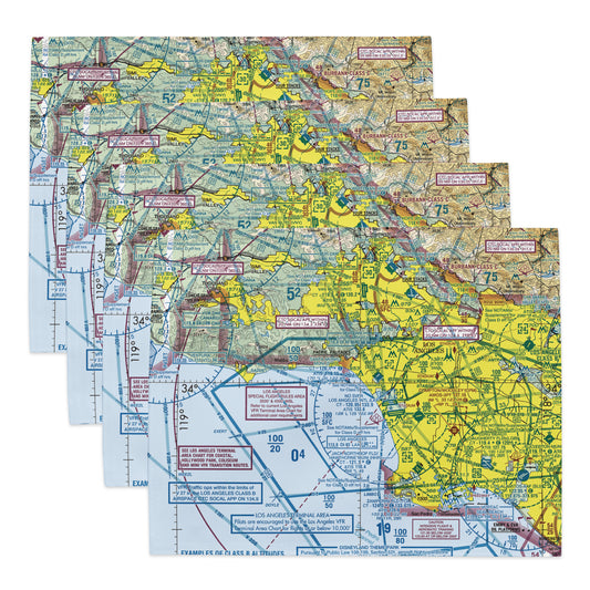 LAX TAC Chart kitchen placemat set of 4