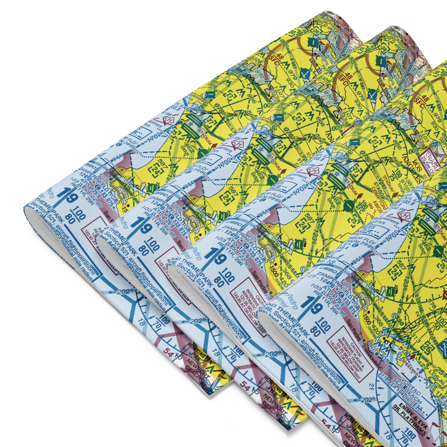 LAX TAC Chart kitchen placemat set of 4