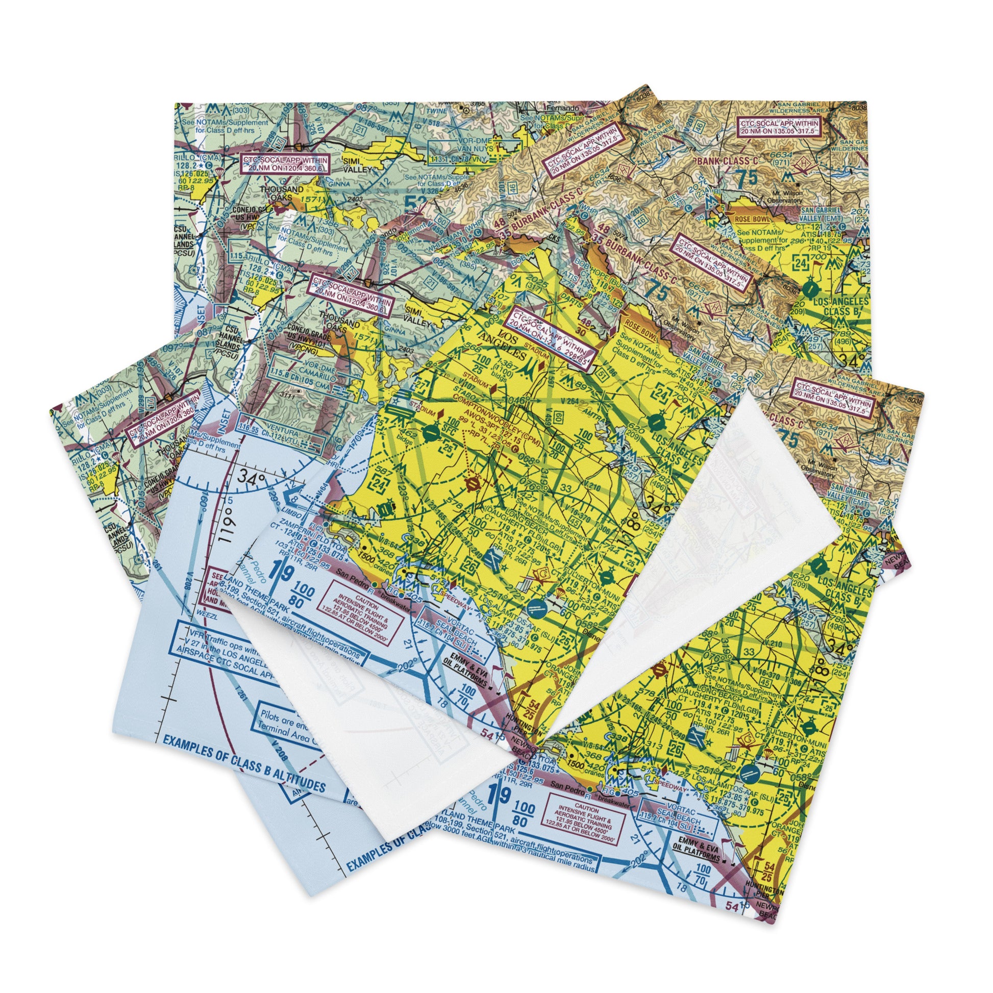LAX TAC Chart kitchen placemat set of 4