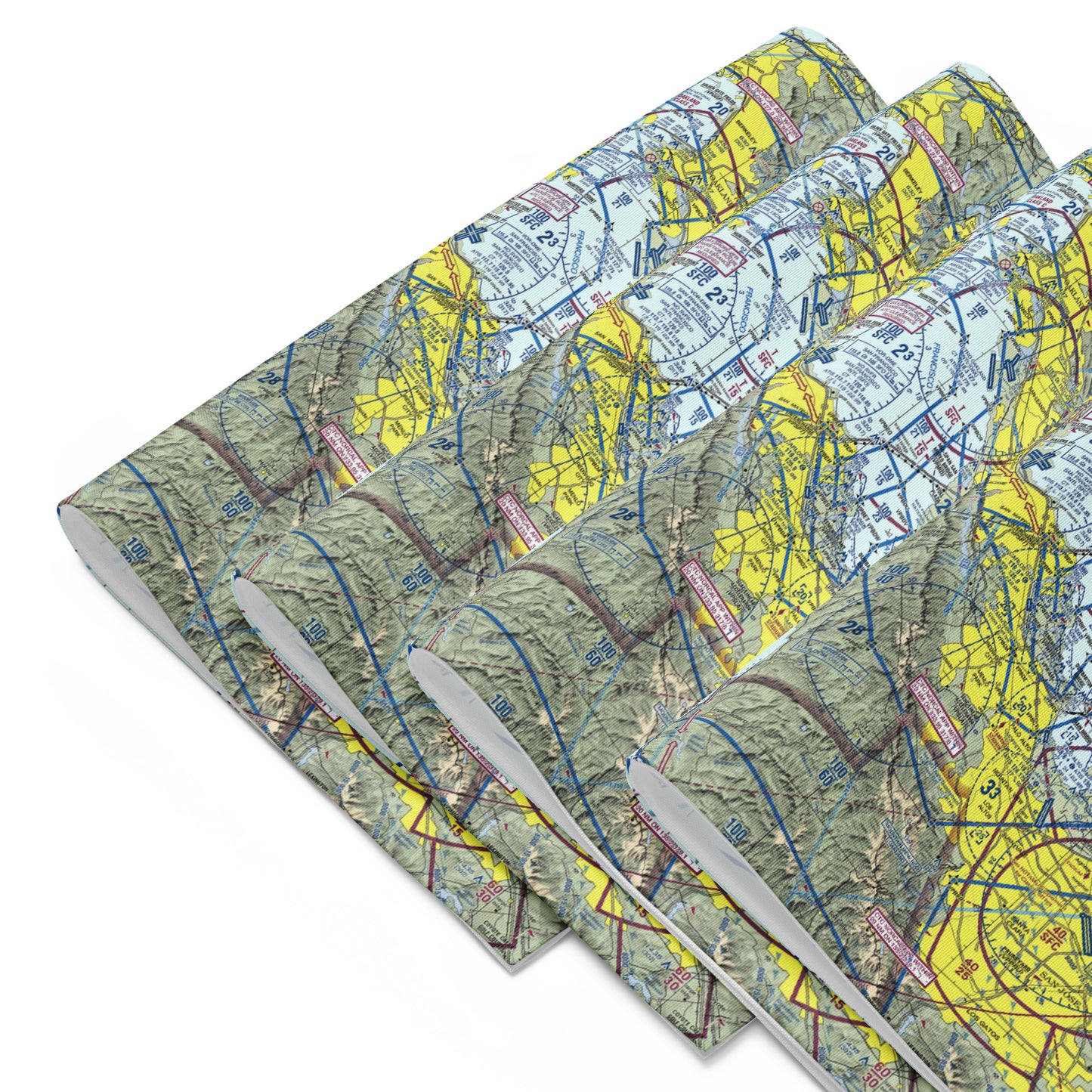 San Francisco TAC Chart kitchen placemat set of 4