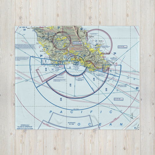 Honolulu Sectional Chart throw blanket