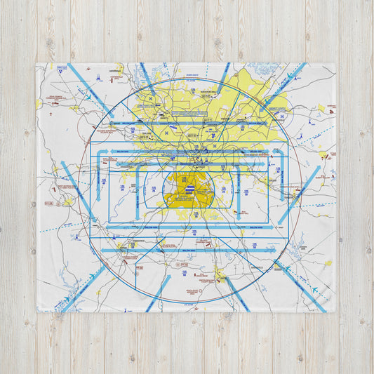 Atlanta Flyway Chart throw blanket