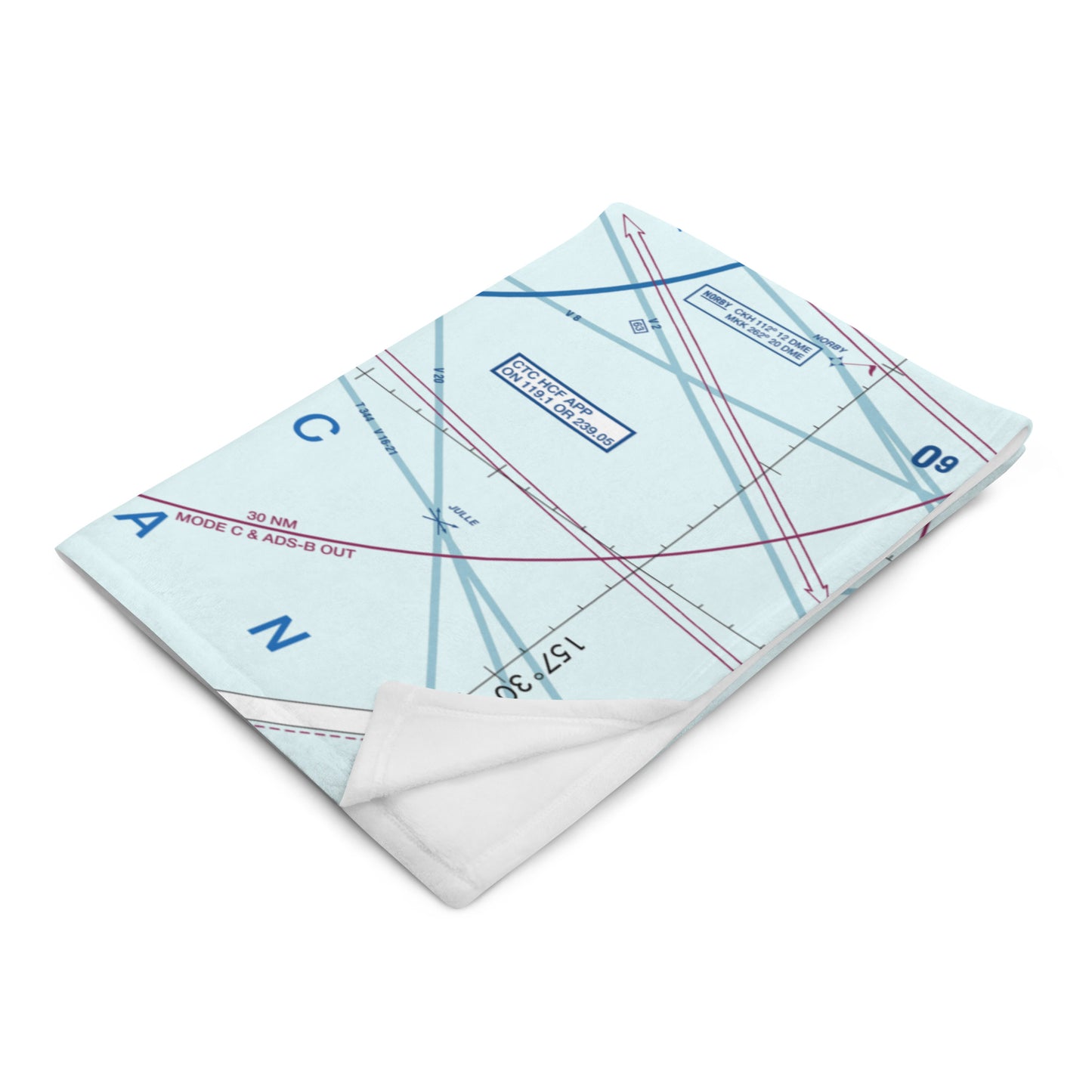 Honolulu Sectional Chart throw blanket