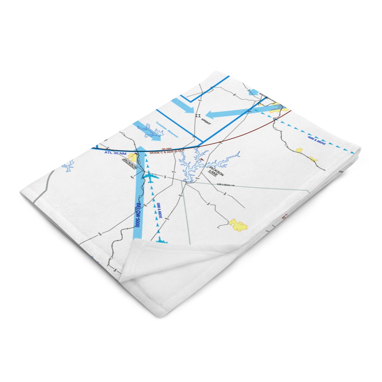 Atlanta Flyway Chart throw blanket
