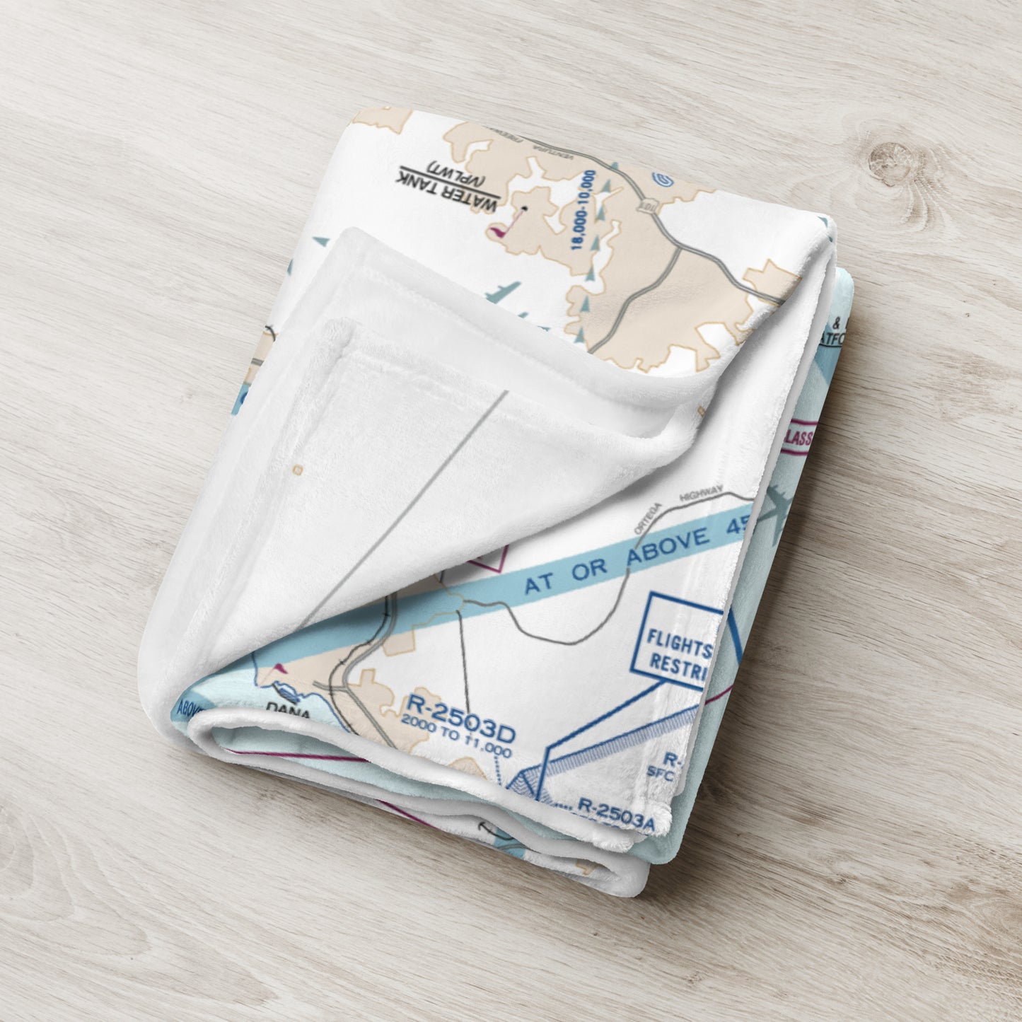 LAX Flyway Chart throw blanket