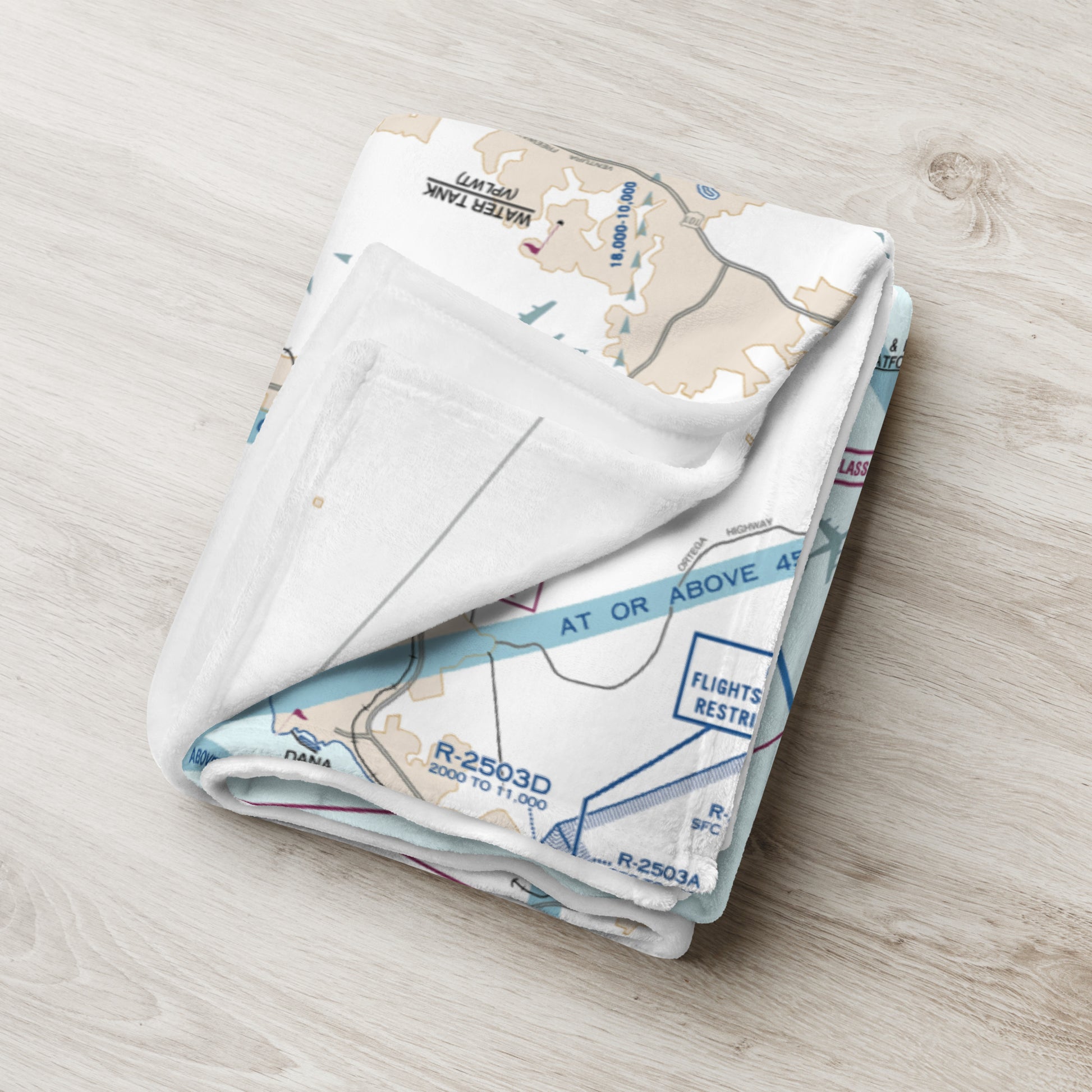 LAX Flyway Chart throw blanket