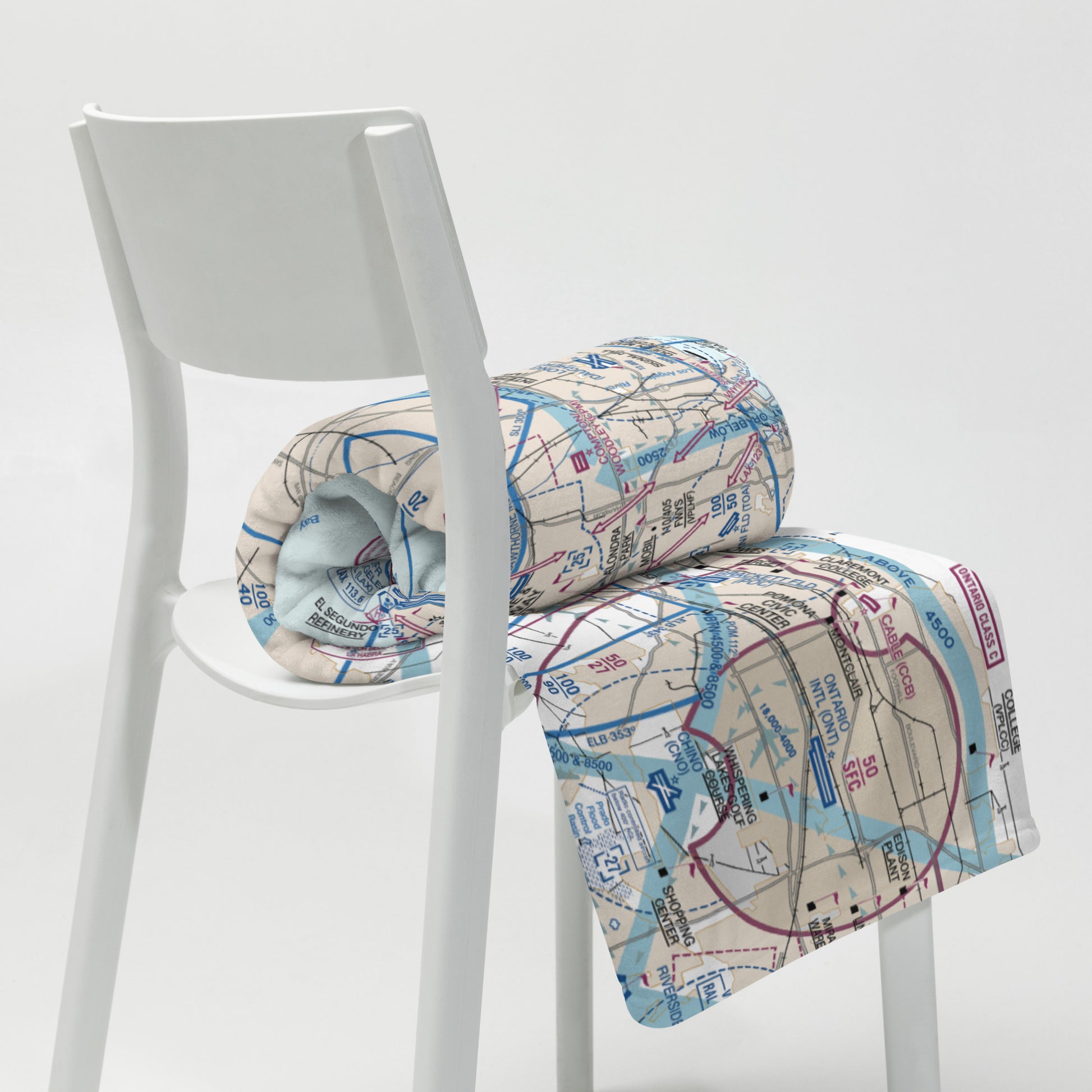 LAX Flyway Chart throw blanket