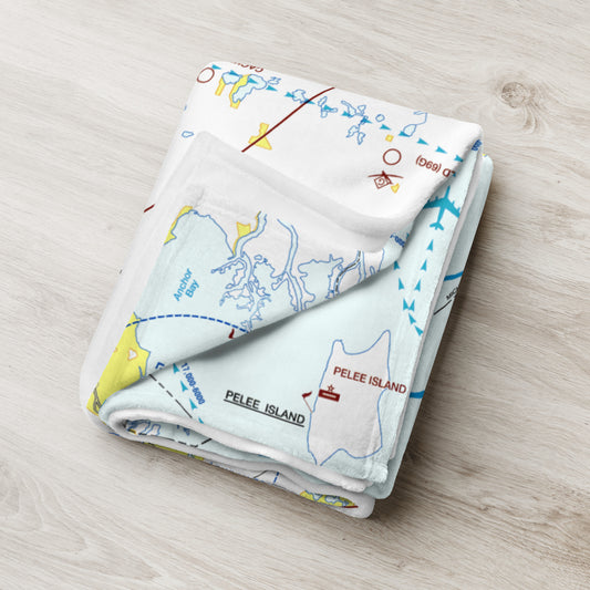 Detroit Flyway Chart throw blanket
