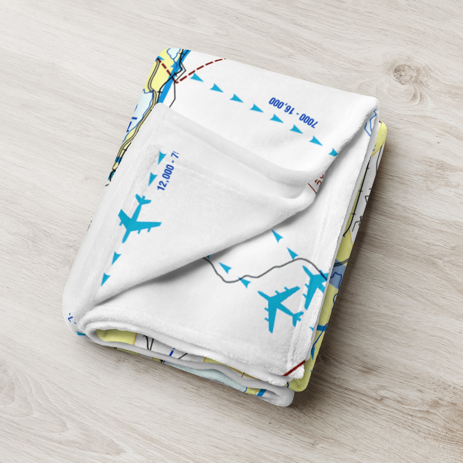 Seattle Flyway Chart throw blanket