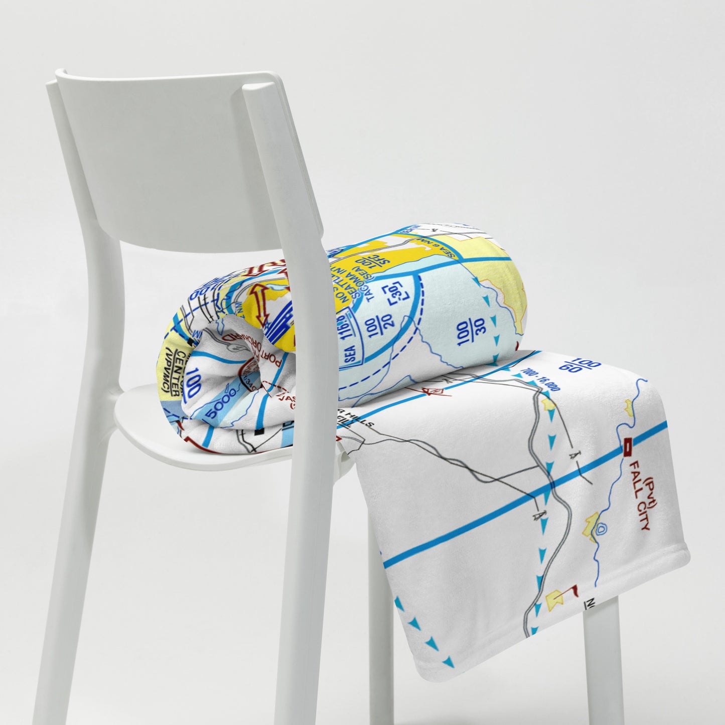 Seattle Flyway Chart throw blanket