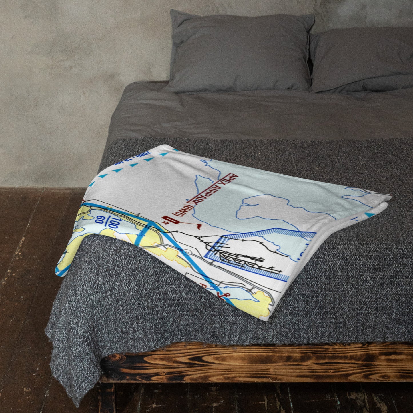 Seattle Flyway Chart throw blanket