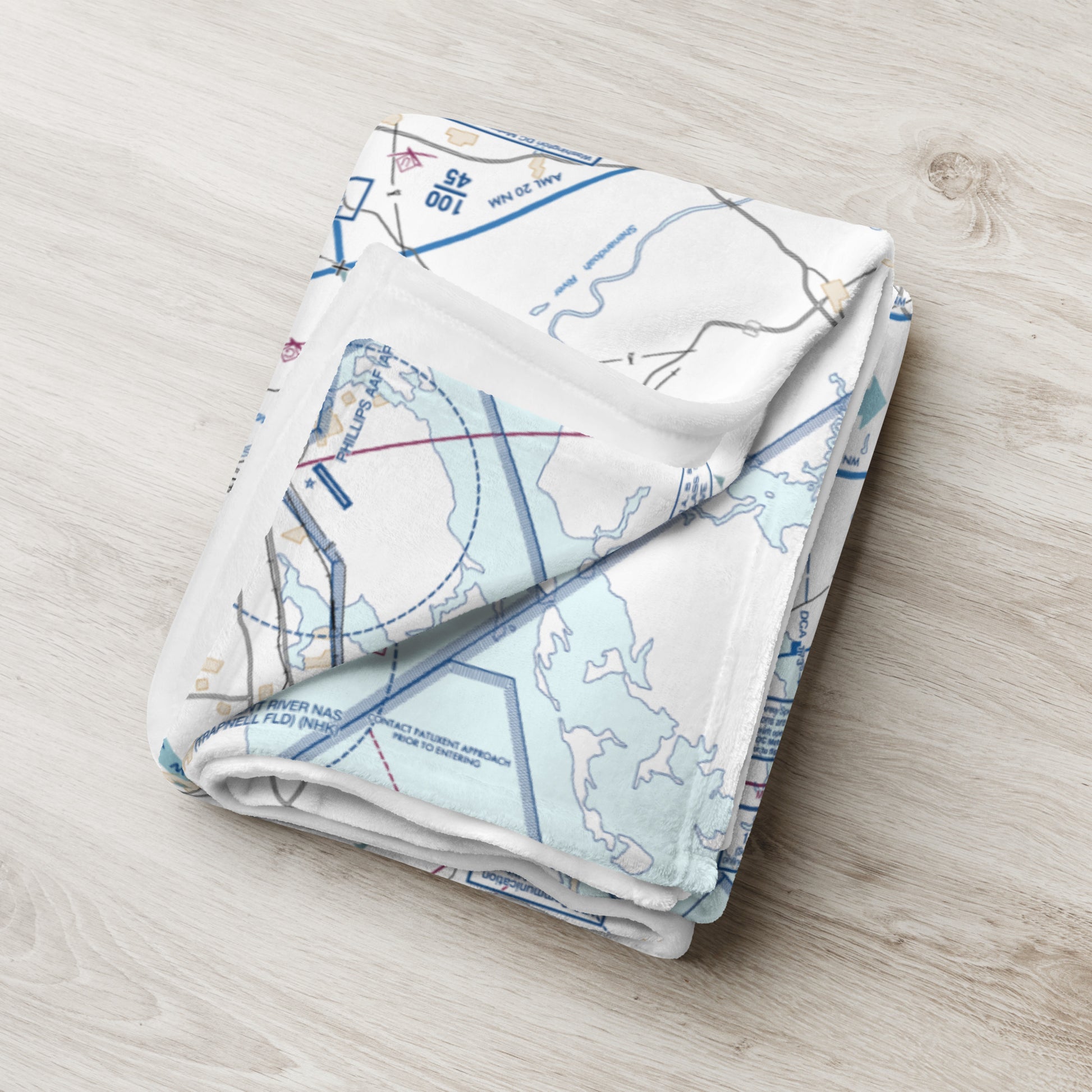 Baltimore-Washington Flyway Chart throw blanket