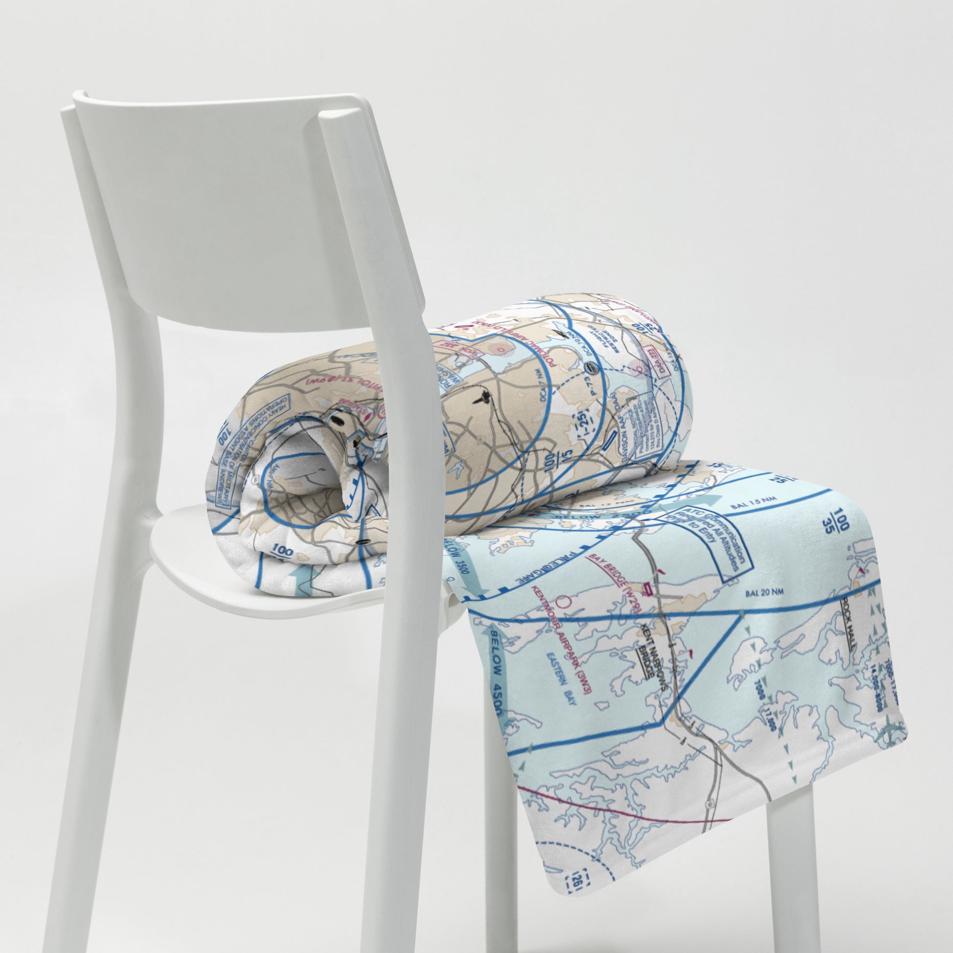 Baltimore-Washington Flyway Chart throw blanket