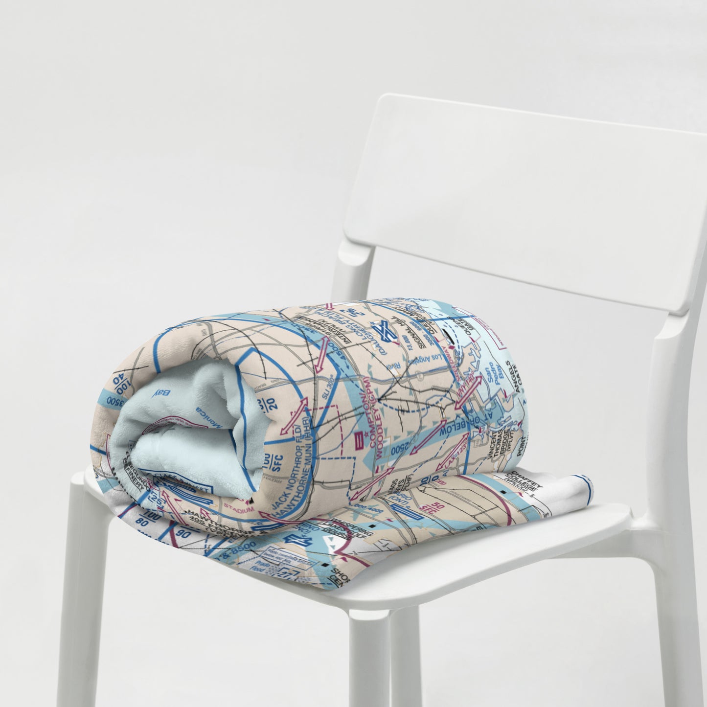 LAX Flyway Chart throw blanket