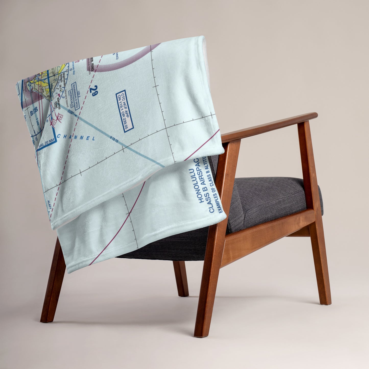 Honolulu Sectional Chart throw blanket