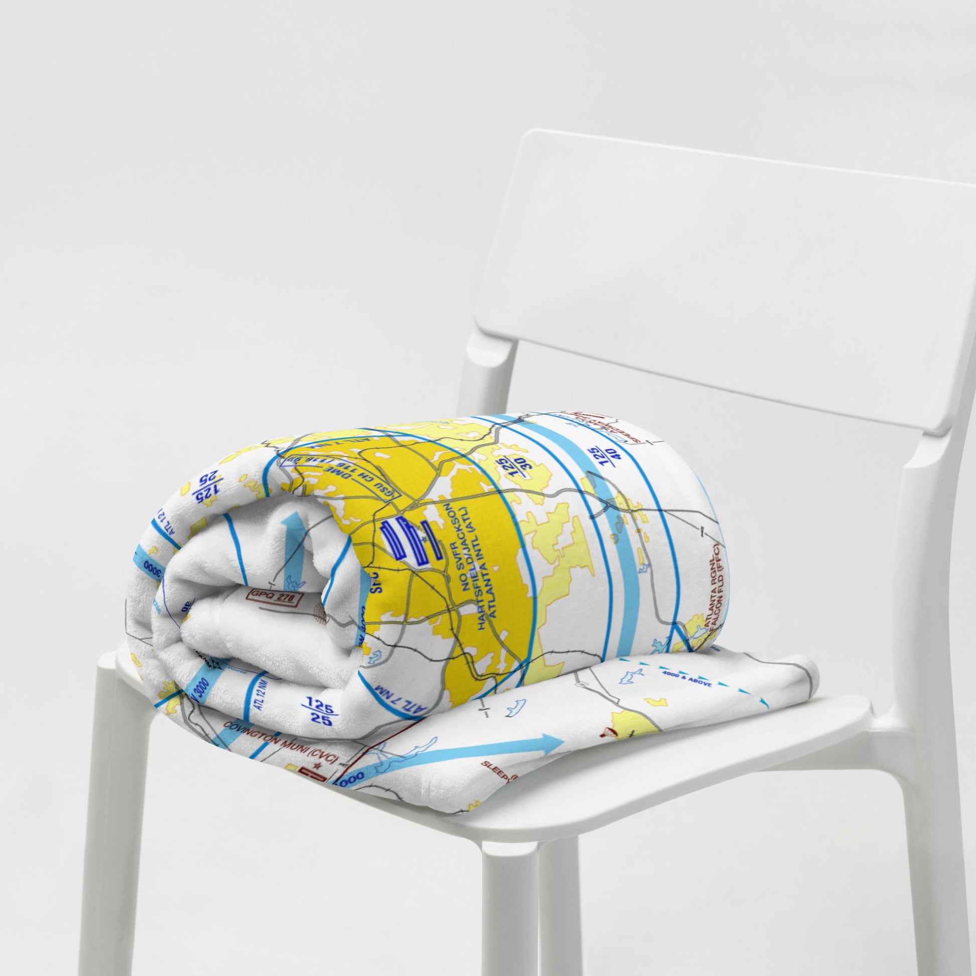 Atlanta Flyway Chart throw blanket