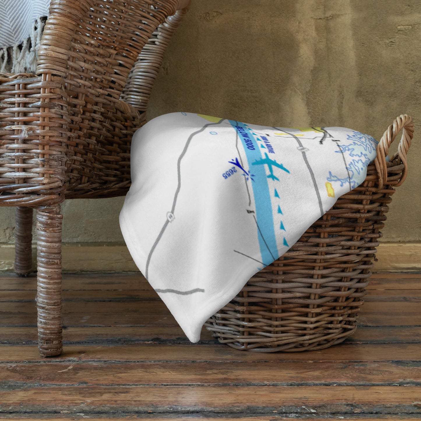Atlanta Flyway Chart throw blanket