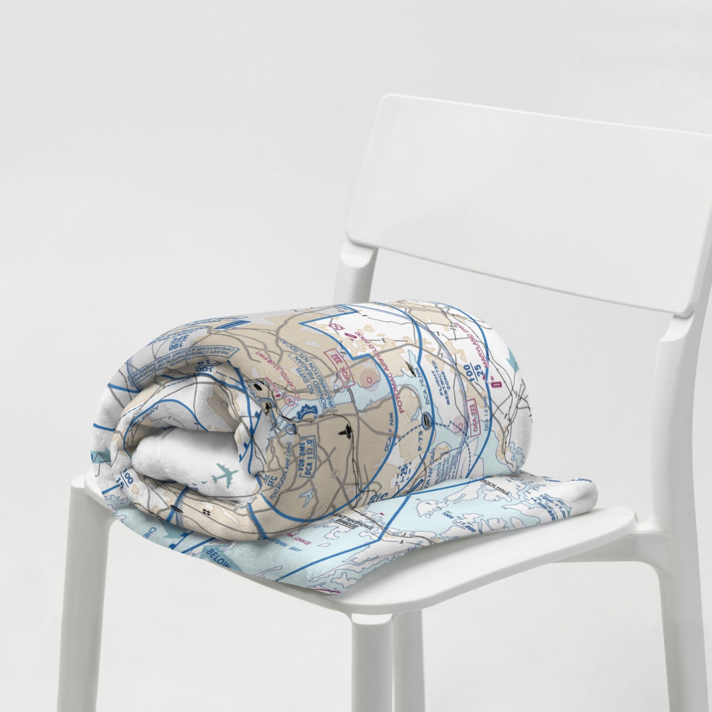 Baltimore-Washington Flyway Chart throw blanket
