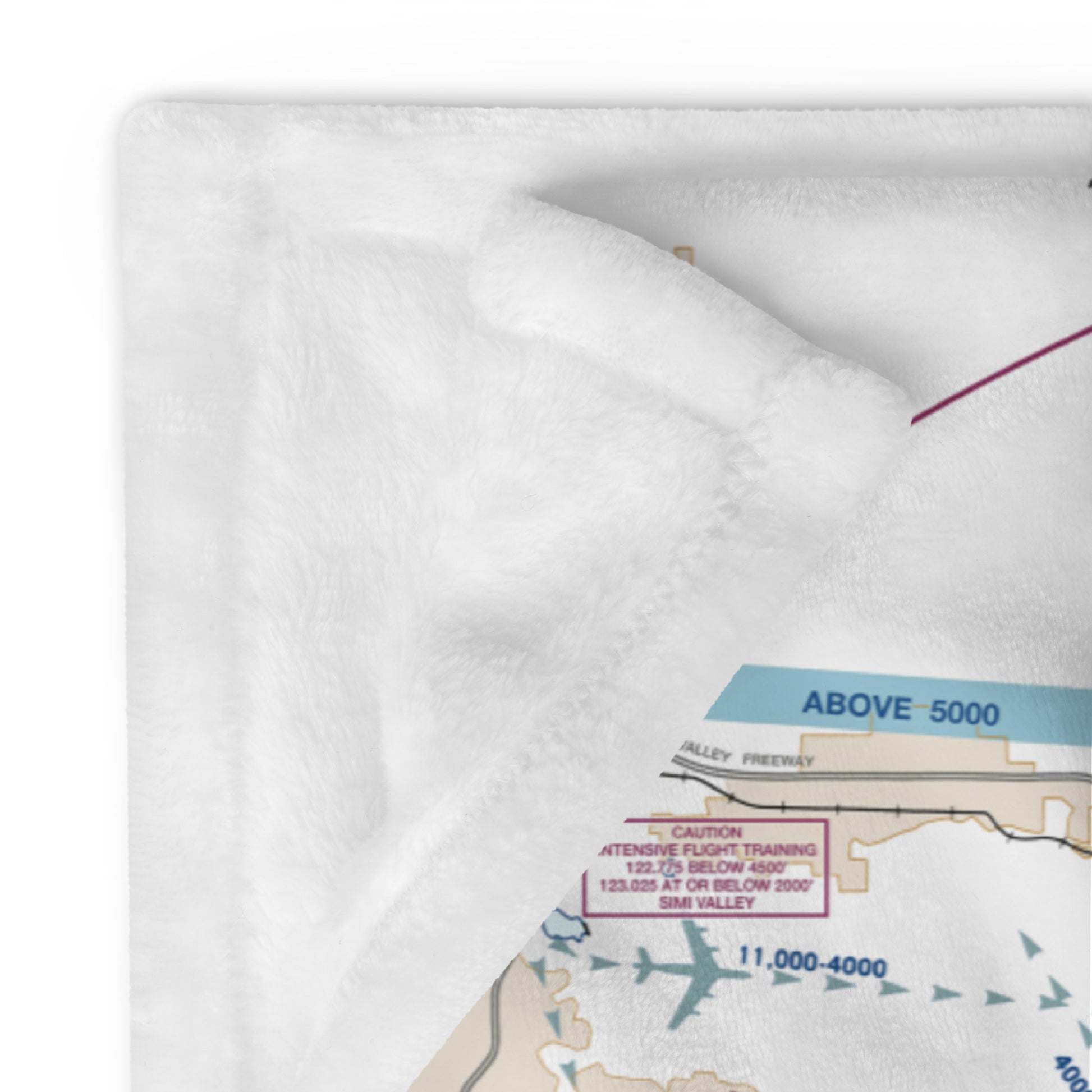 LAX Flyway Chart throw blanket