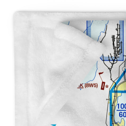 Seattle Flyway Chart throw blanket