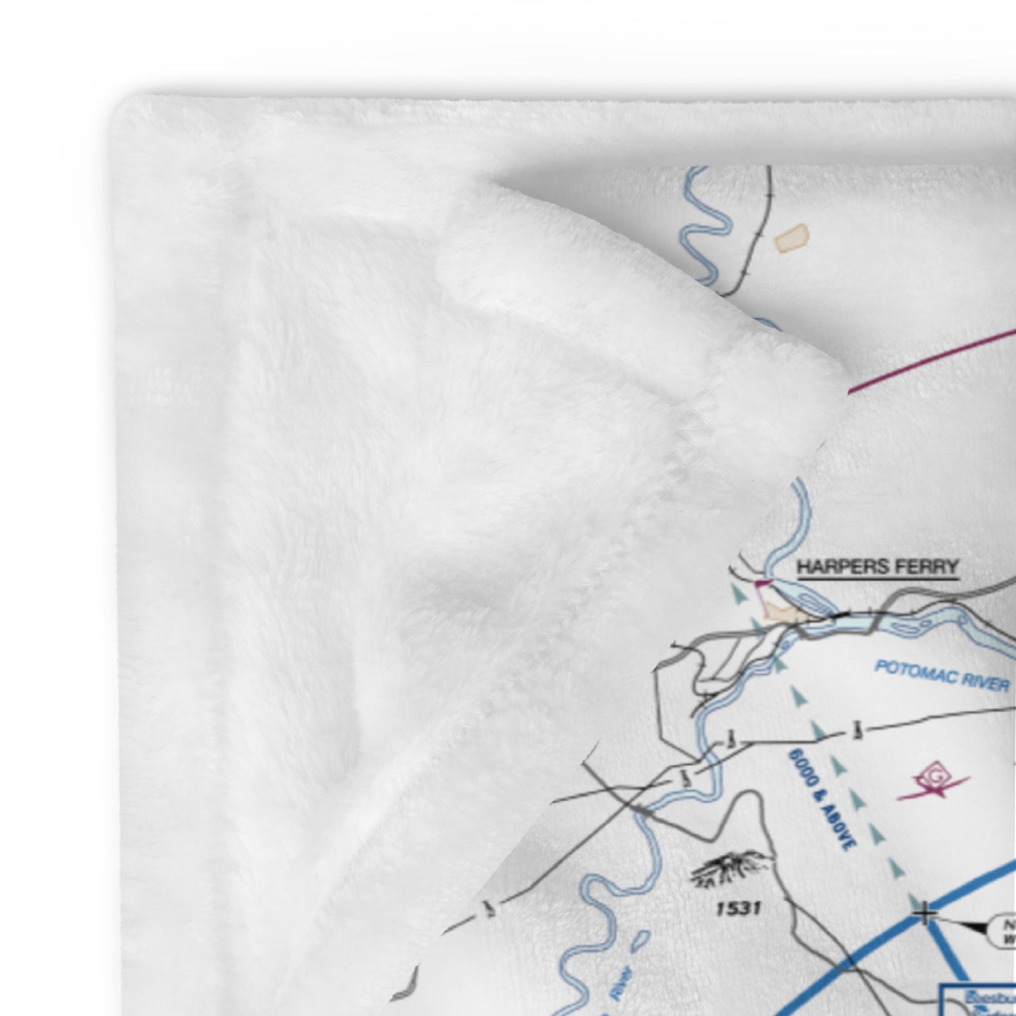 Baltimore-Washington Flyway Chart throw blanket