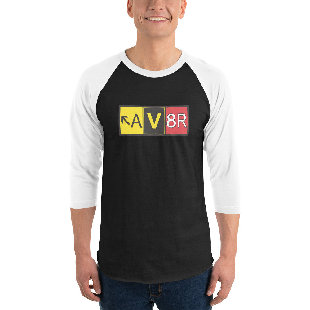 Aviator - AV8R - men's 3/4 sleeve raglan shirt
