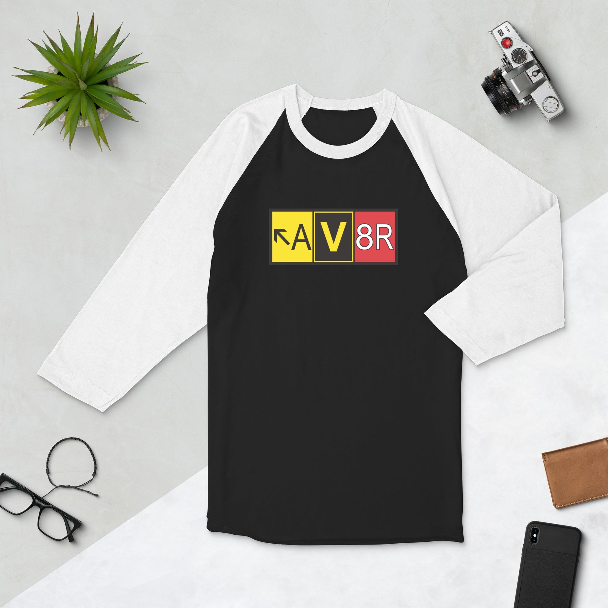 Aviator - AV8R - men's 3/4 sleeve raglan shirt