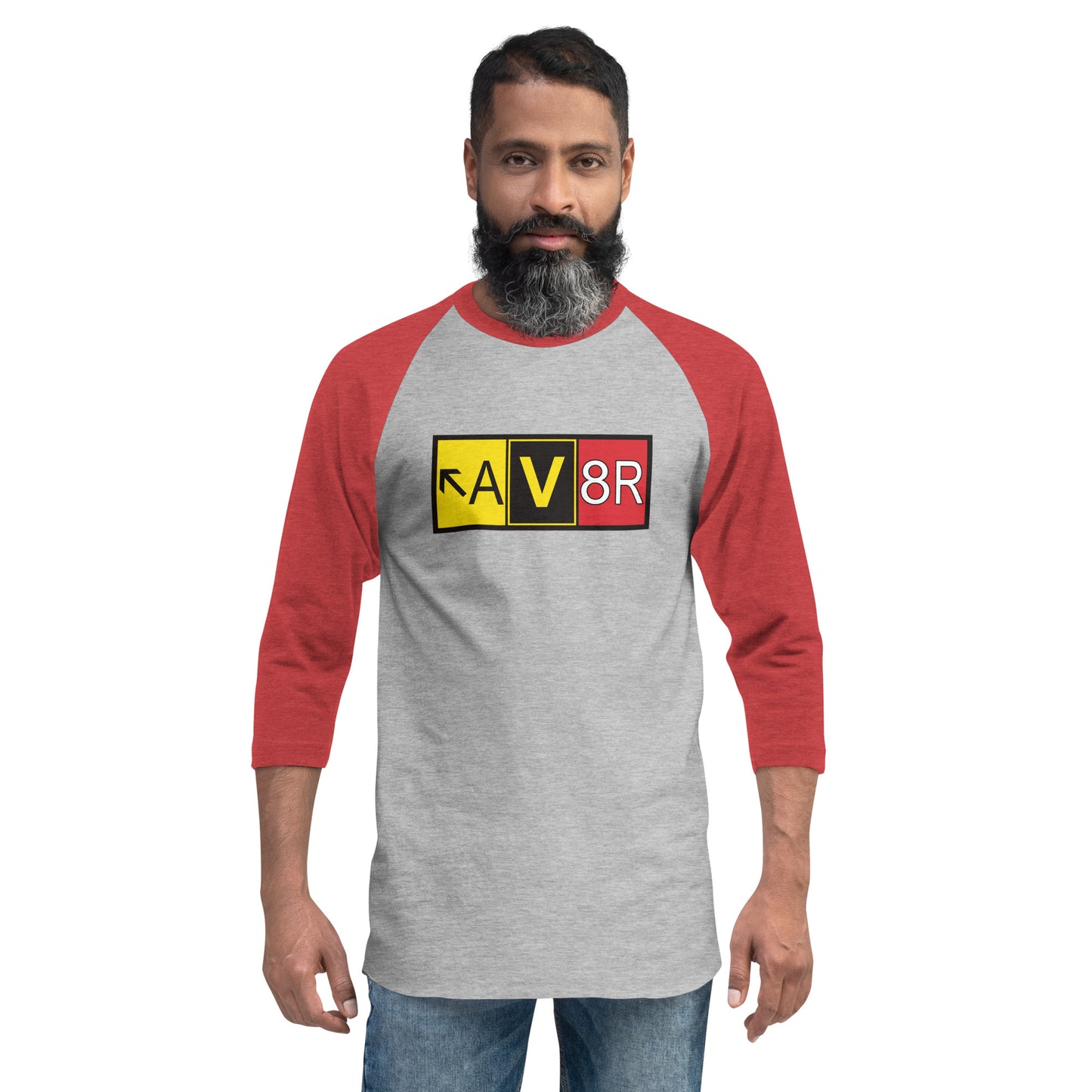 Aviator - AV8R - men's 3/4 sleeve raglan shirt